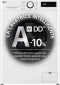 LG AI DD F4R3010NSWW wasmachine klasse A -10%, voorlader serie R3, wasmachine 10 kg, 1400 omwentelingen, AIWash, stoomwas, Direct Drive, Smart Diagnosis, vrijstaand, wit