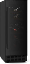 Klarstein Velaire Vinoteca 2 Zonas - 17 Botellas, 5-22°C, LED, Control Táctil, Puerta UV, 41 dB, Estantes Madera, Nevera Vinos, Libre o Empotrable