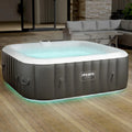 Arebos Opblaasbaar - met LED Verlichting - Hottub voor Innen en Buiten - Opblaasbaar 6 Persoons - 130 Luchtstralen - 208 cm - 1000L - Opblaasbaar Bubbelbad Massage(extra large)