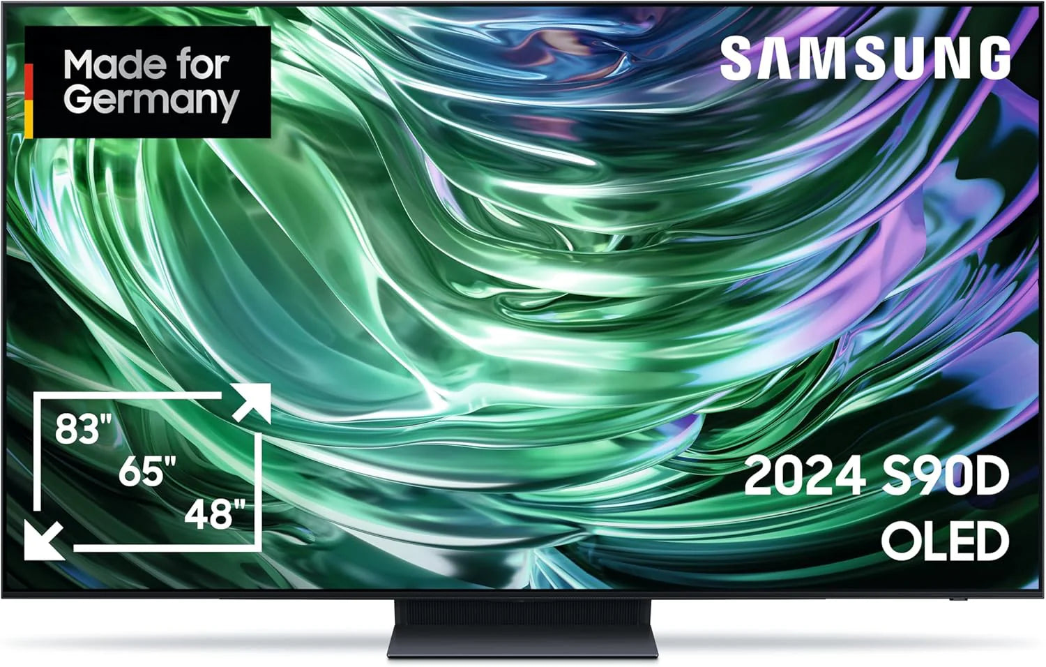 Samsung GQ55S90DAEXZG GQ55S90DAEXZG 55 inch 4K S90D OLED-tv met Neural Quantum 4K AI Gen2 processor, OLED HDR+, AI 4K afkomst, Smart TV, KI TV, Duits model