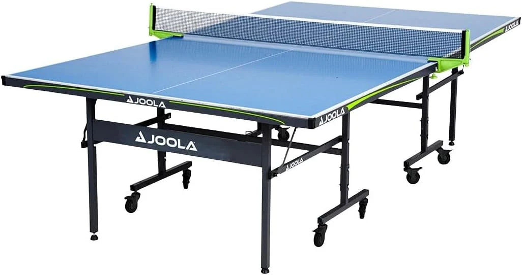 JOOLA Tafeltennistafel met waterdichte netset, aluminium composiet tafeltennistafel voor toernooikwaliteit, geschikt voor binnen en buiten, 10 minuten eenvoudige montage